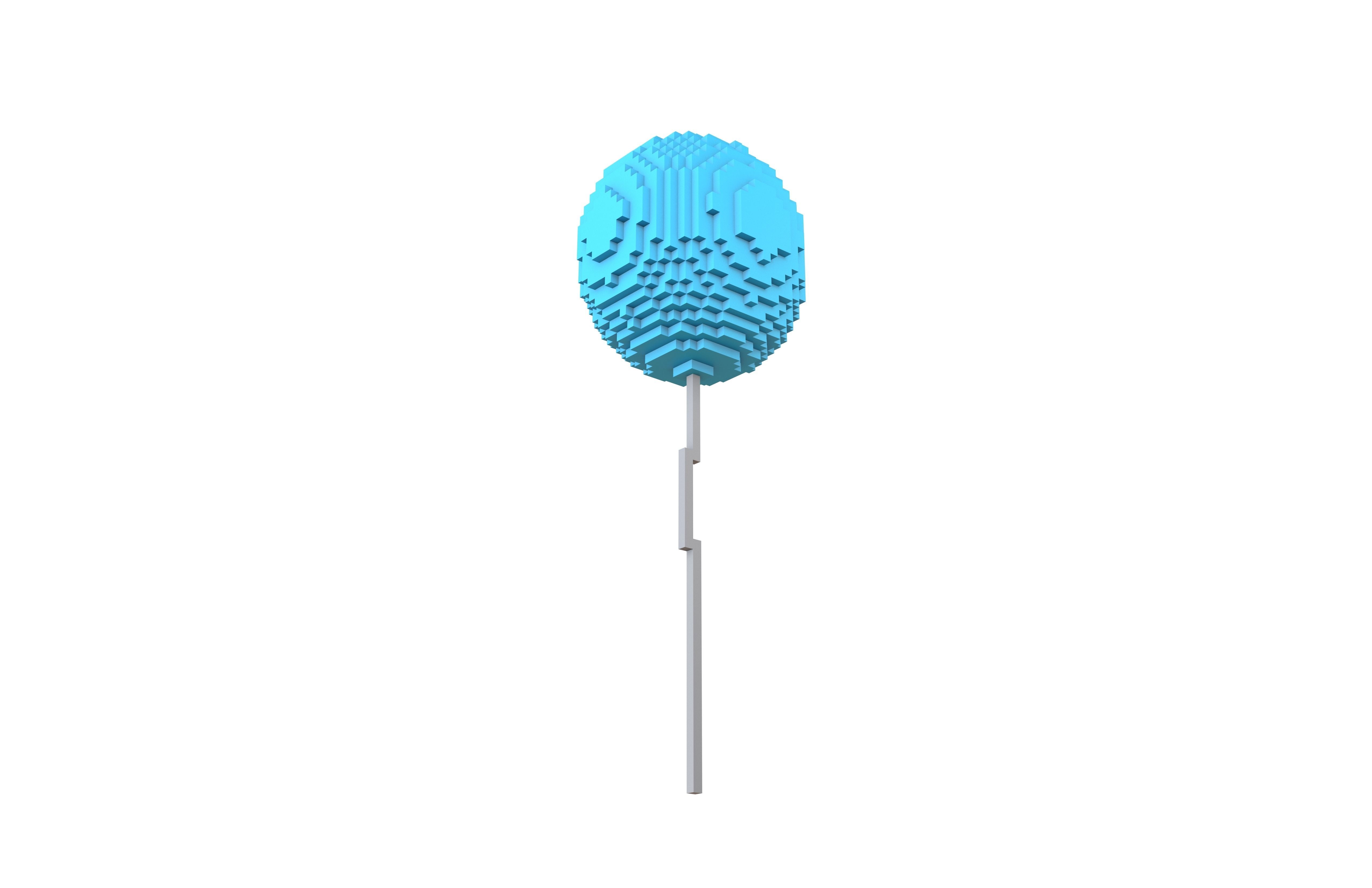Voxel Balloons V1 012 Low-poly 3D model_3