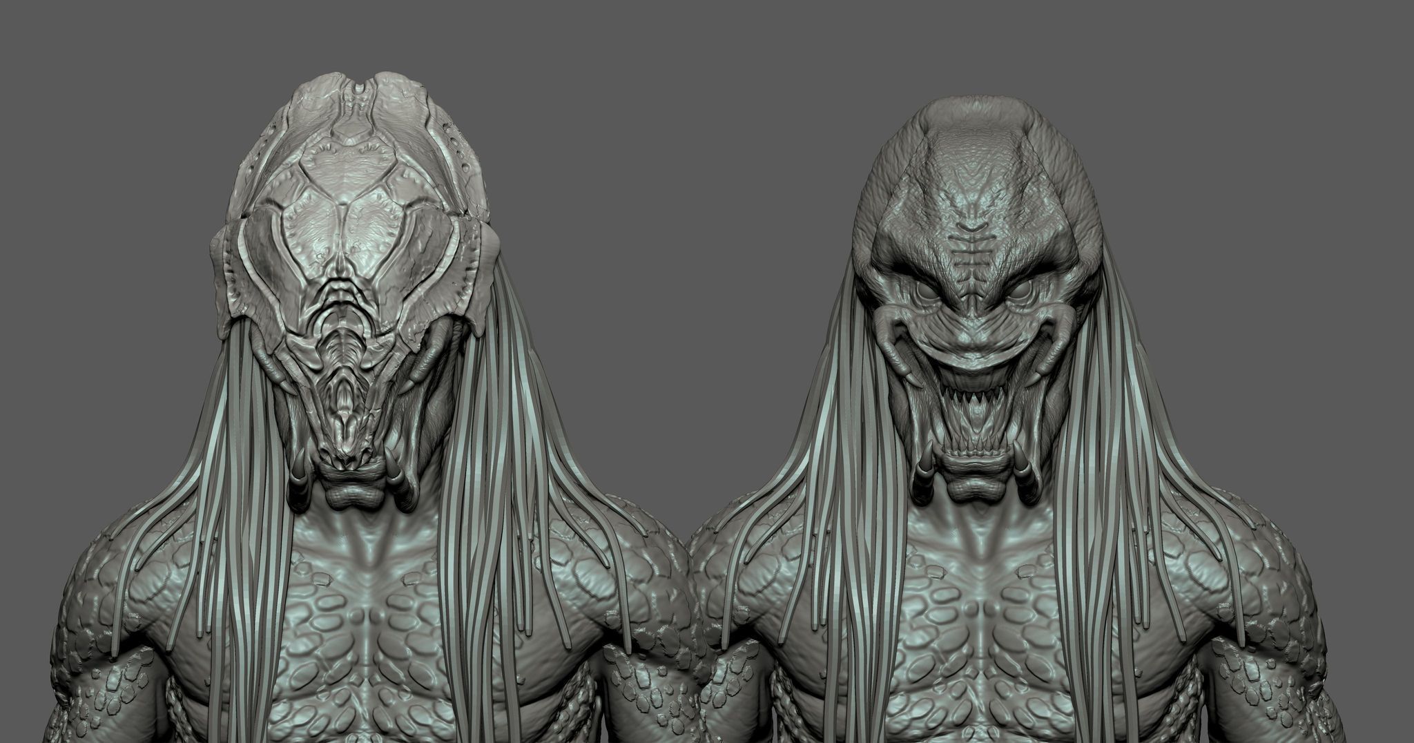 Feral Predator from PREY 3D print model_8