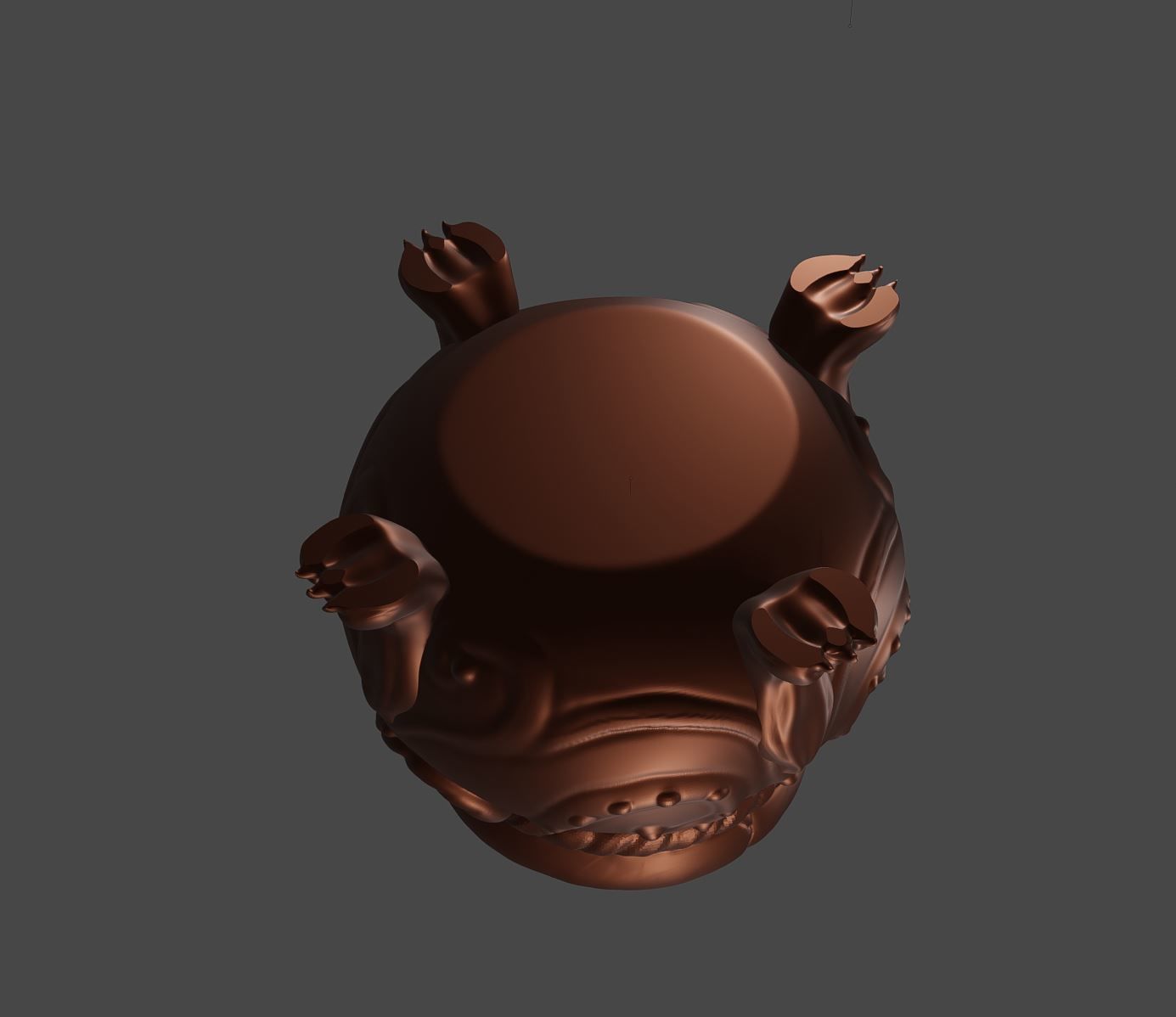 Halloween Witch  decorated with  paws cauldron 3D print model_3