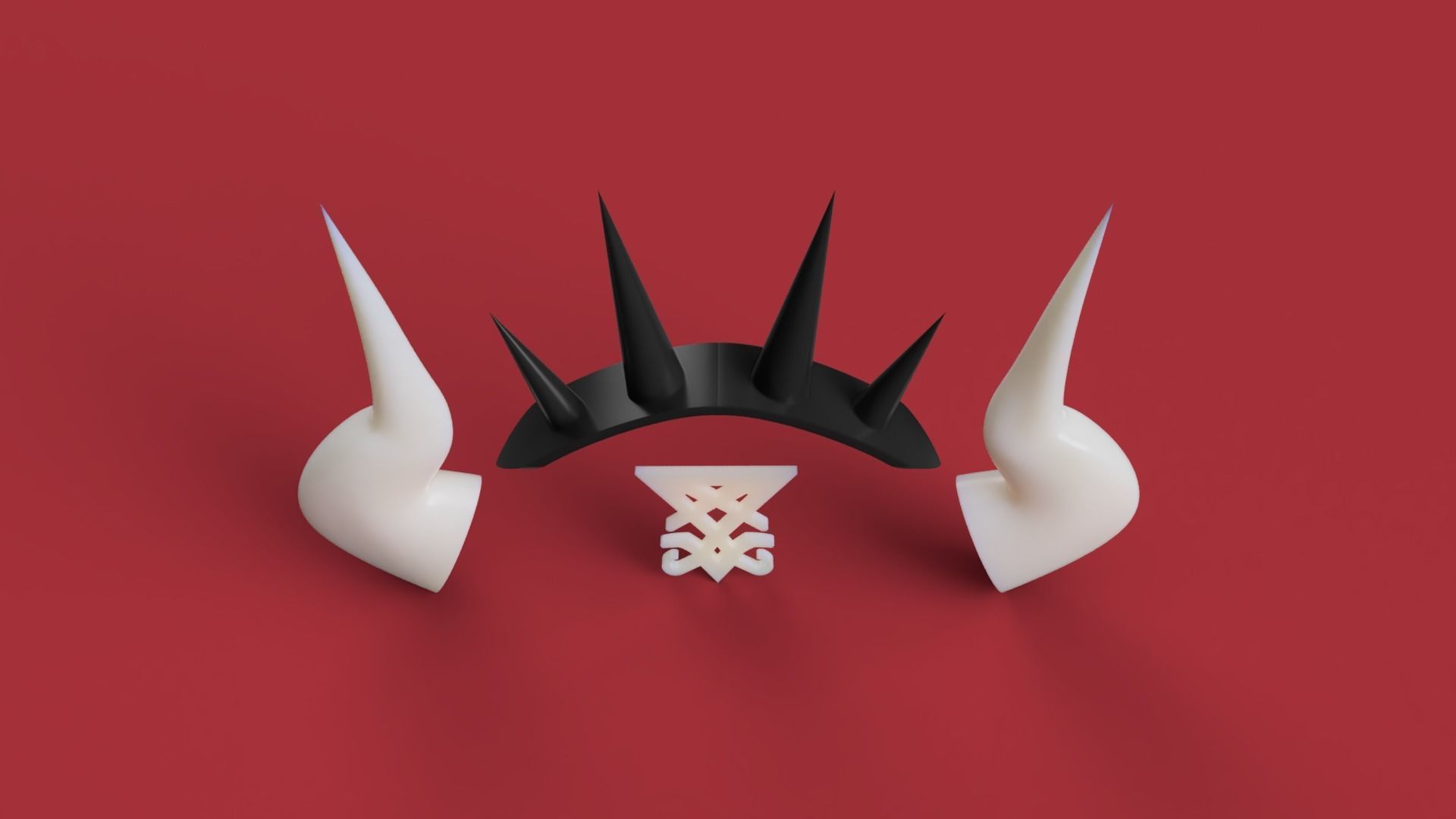 Helltaker Lucifer accessories 3D print model_3