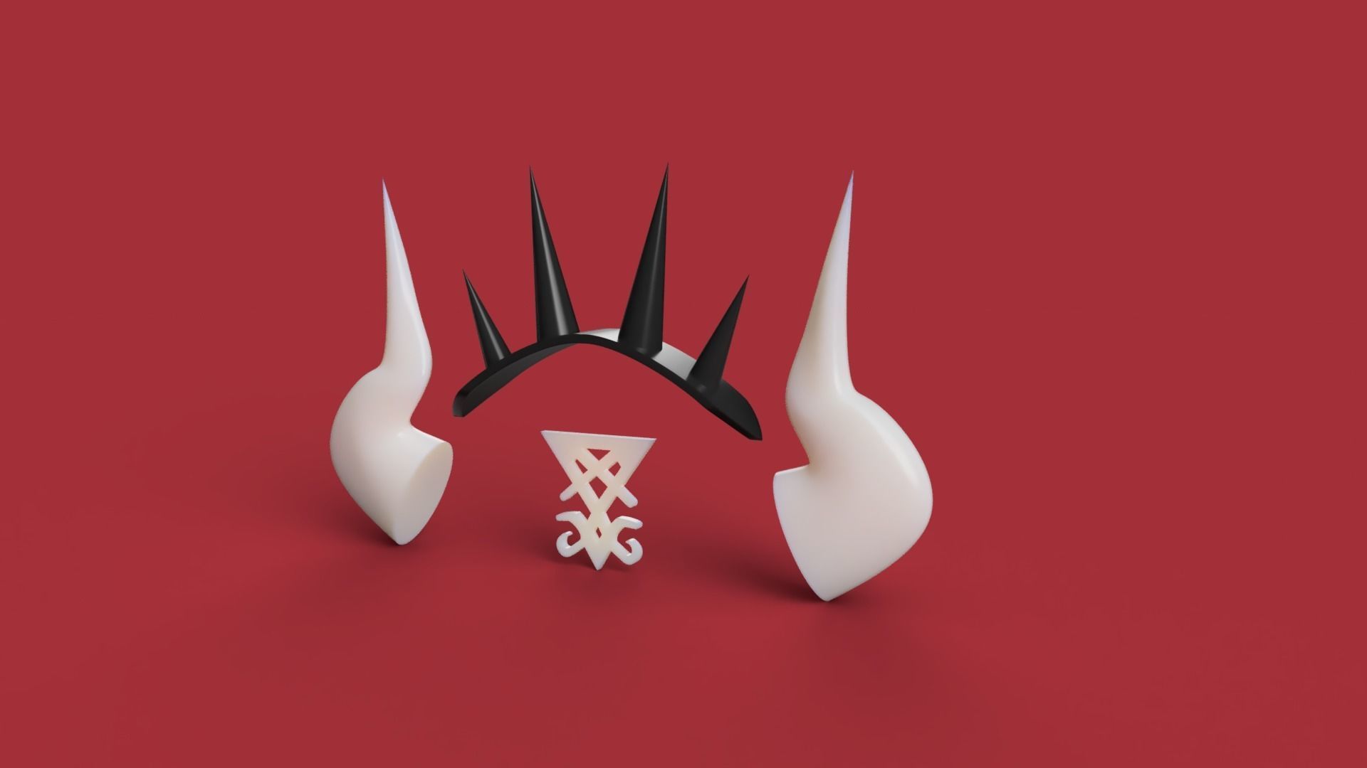 Helltaker Lucifer accessories 3D print model_1