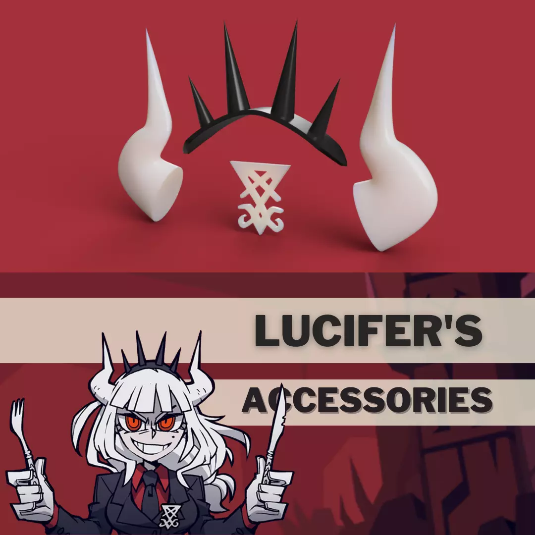 Helltaker Lucifer accessories 3D print model_0