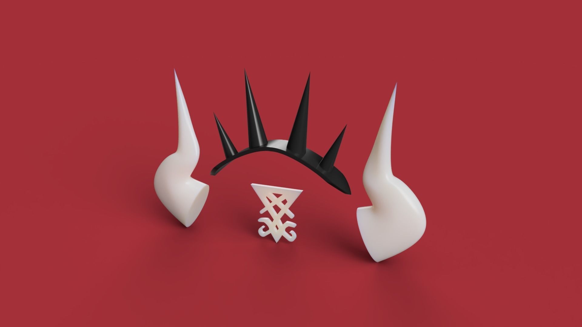 Helltaker Lucifer accessories 3D print model_4