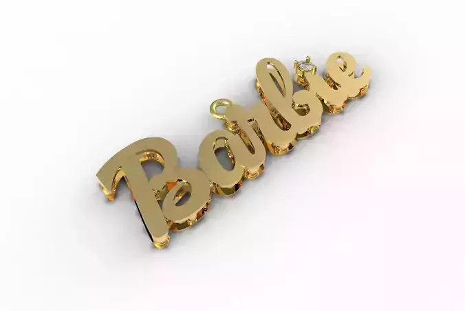 Barbie name plate