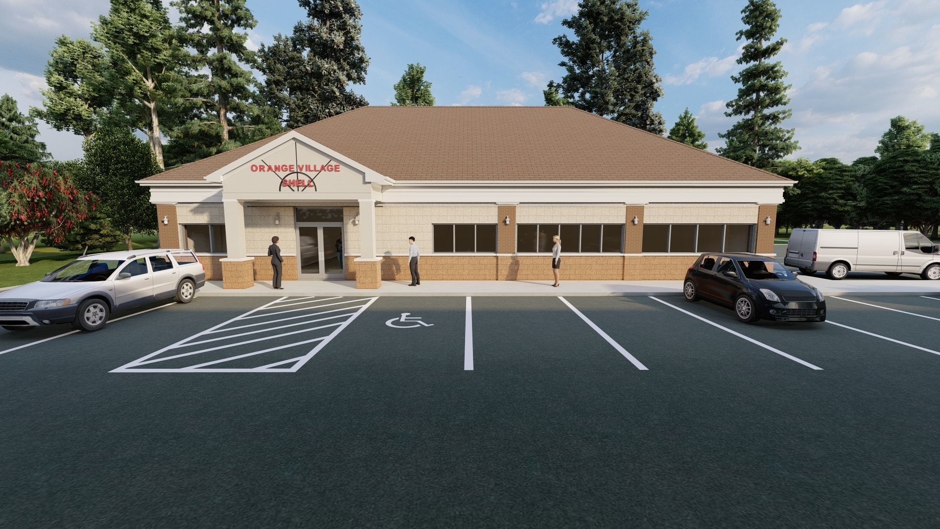 Small Shell Gas Station 3D model_14