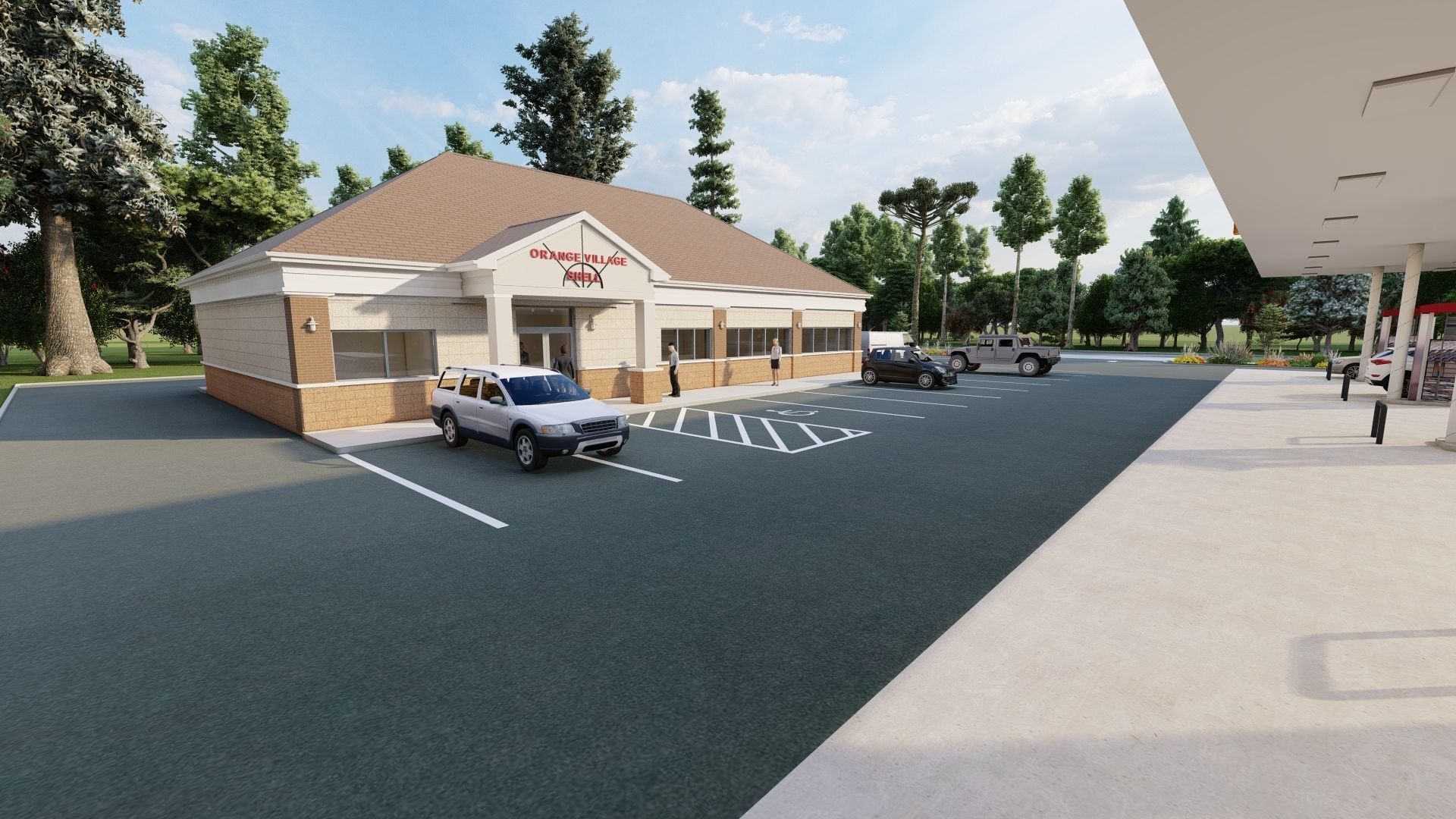 Small Shell Gas Station 3D model_15