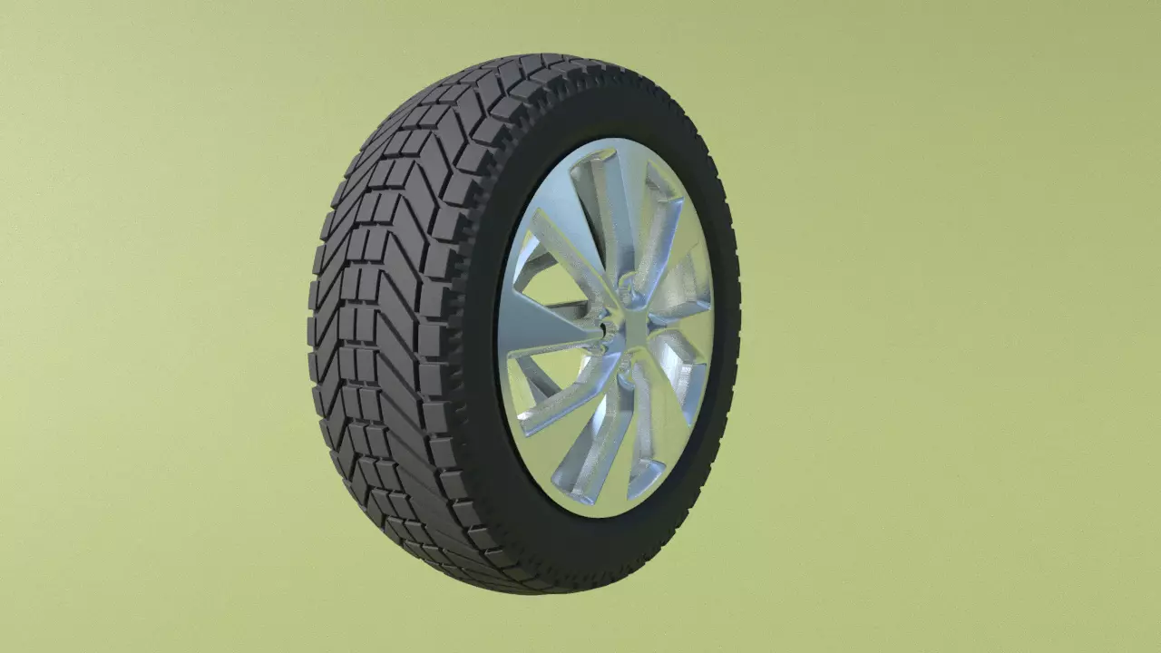 tire wheel 3D 3D model_0