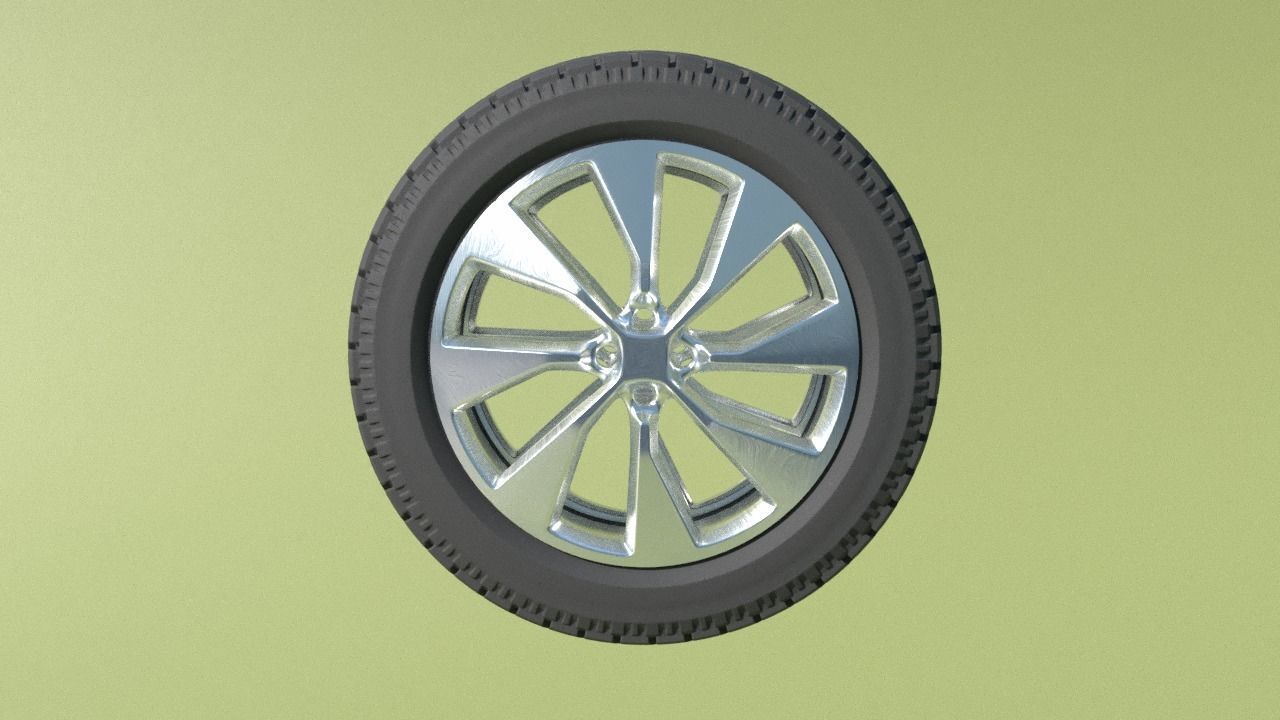 tire wheel 3D 3D model_1