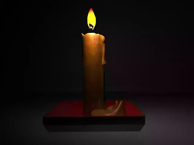 candle burning 3D model