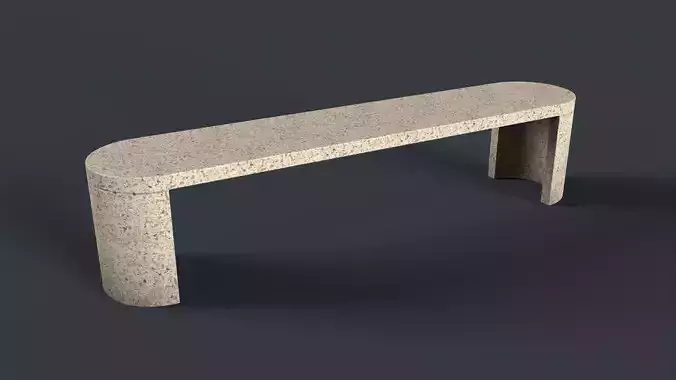 Modern Outdoor Bench 59 PBR Game Ready Low-poly 3D model