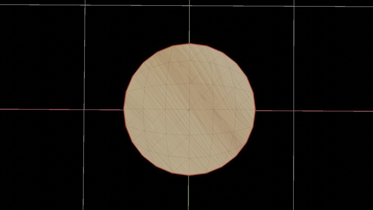 Seet Low-Poly Game-Ready round wooden stool Low-poly 3D model_6