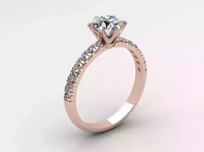 Solitaire Engagement Ring set S 0022