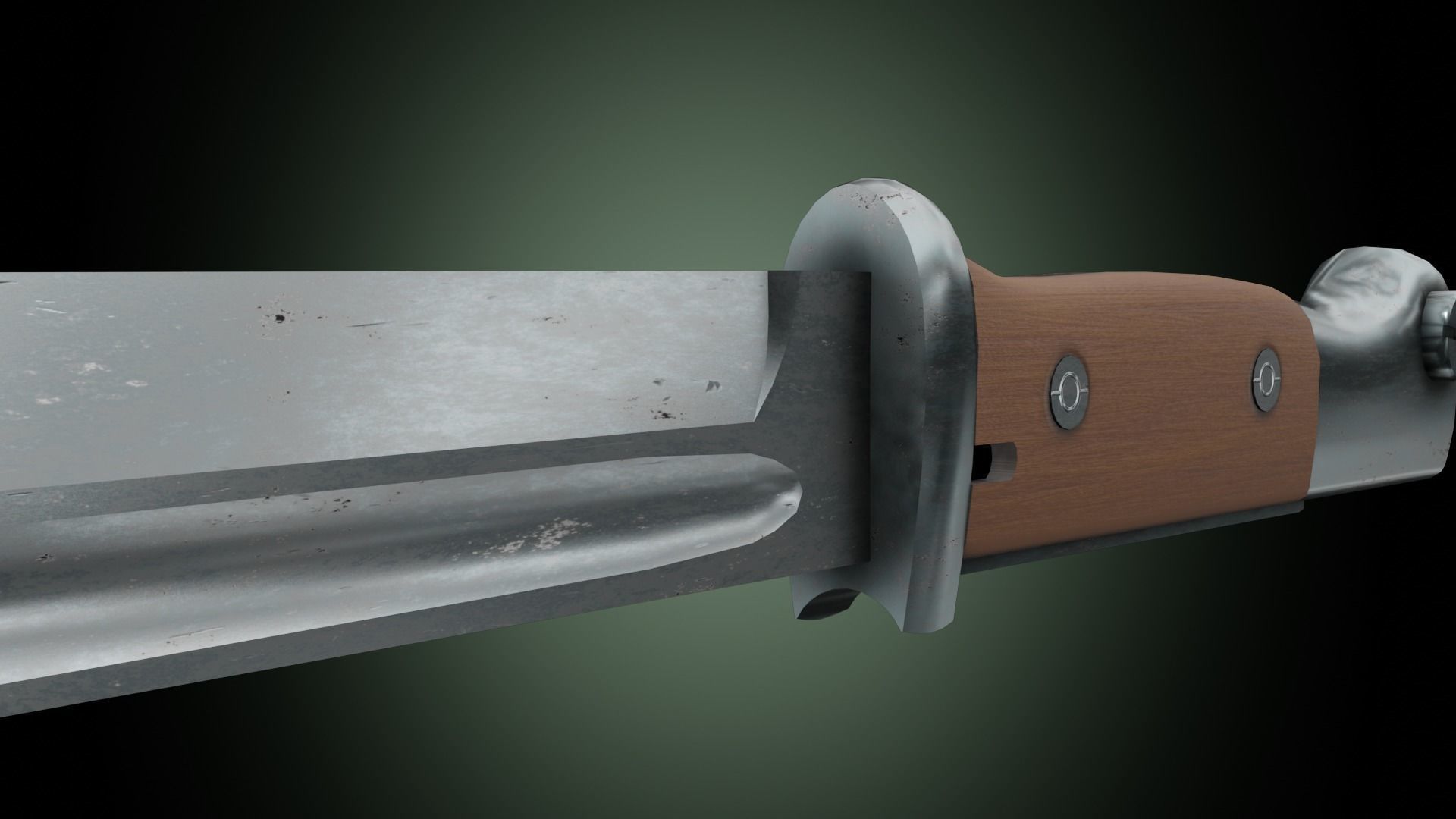 k98 bayonet Low-poly 3D model_18