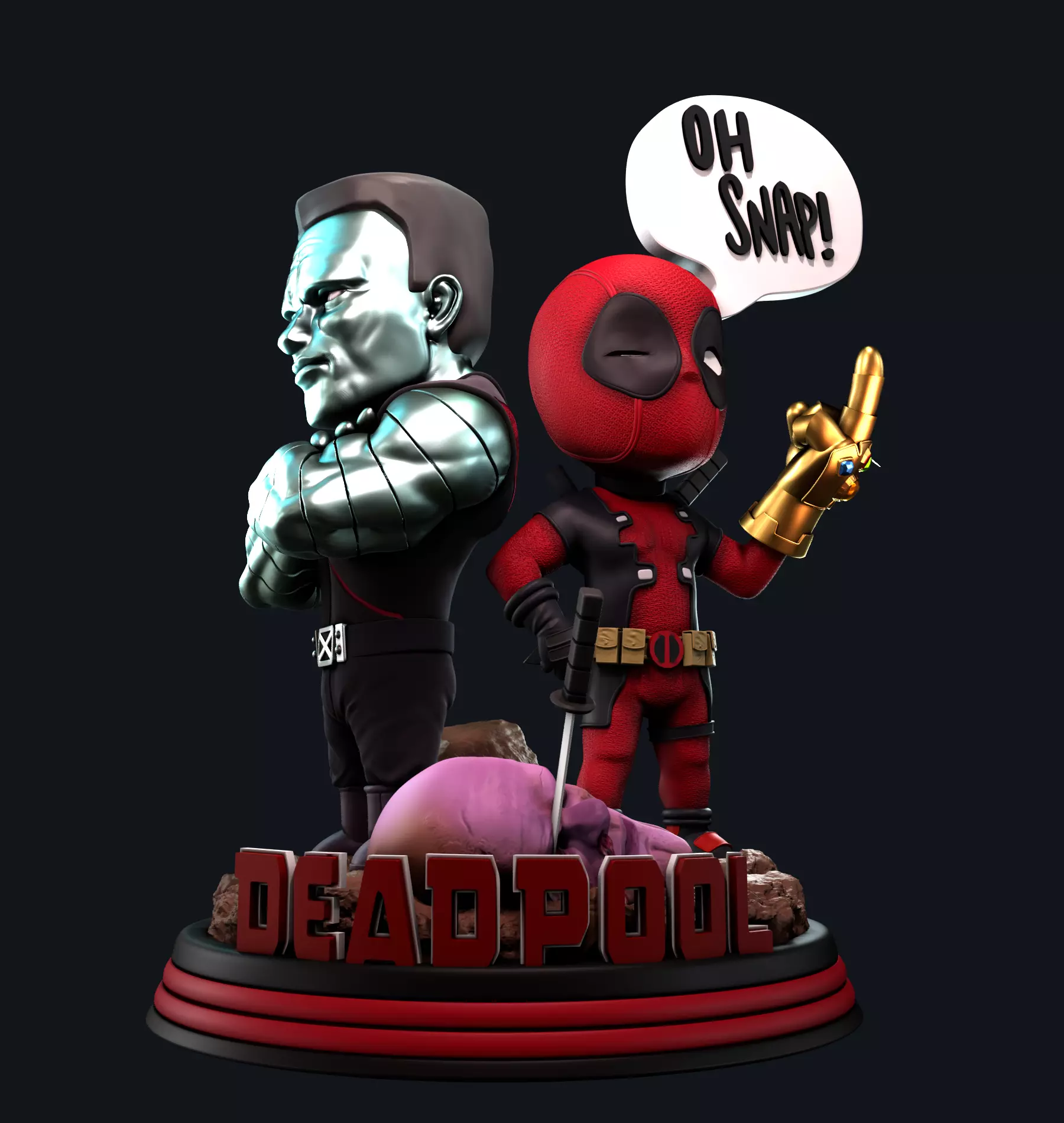 Marvel Deadpool Chibi 3D print model 3D print model_0