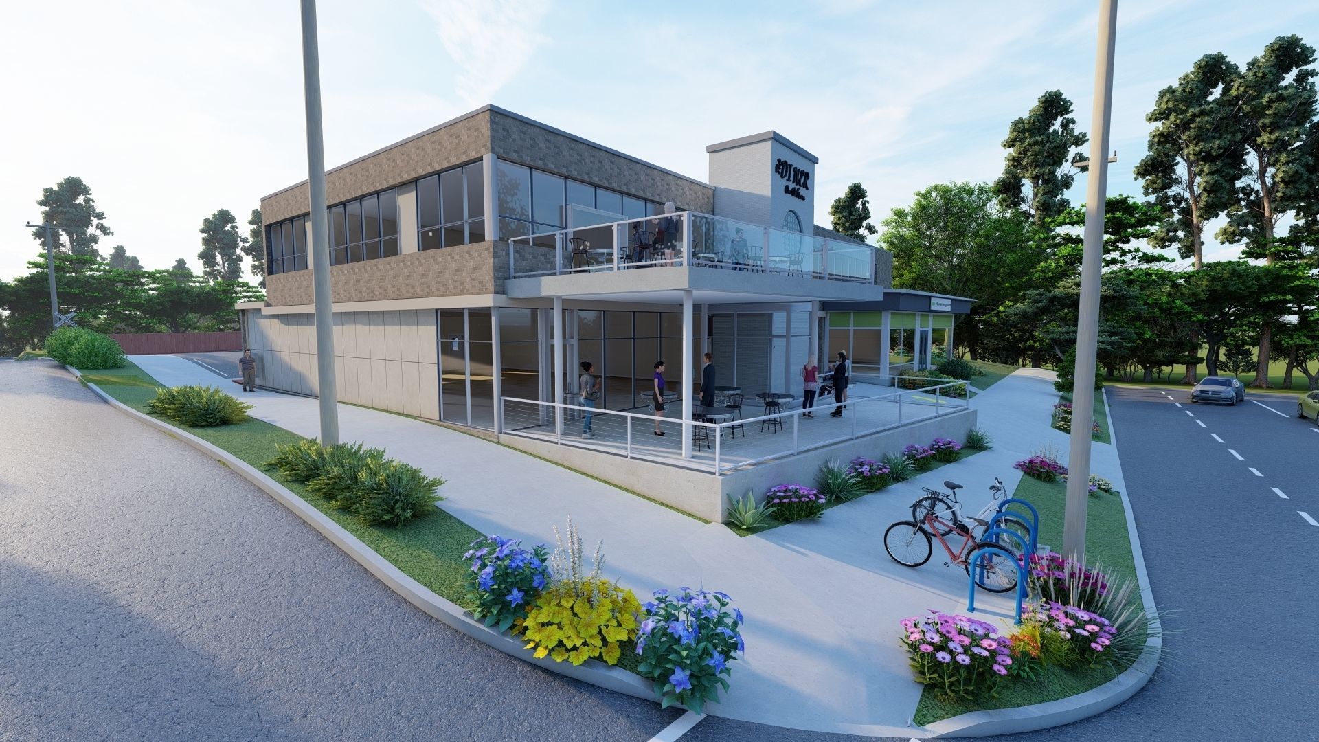 Dine Bar Restaurant 3D model_1