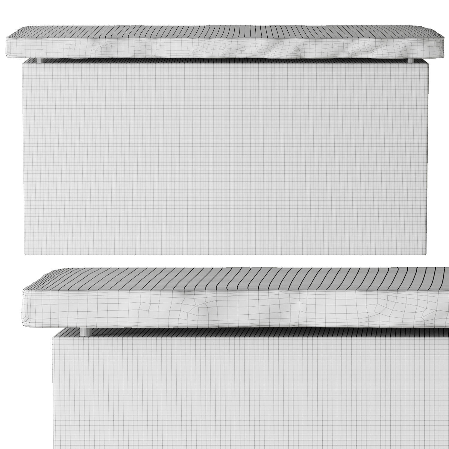 Stone table island 3D model_7