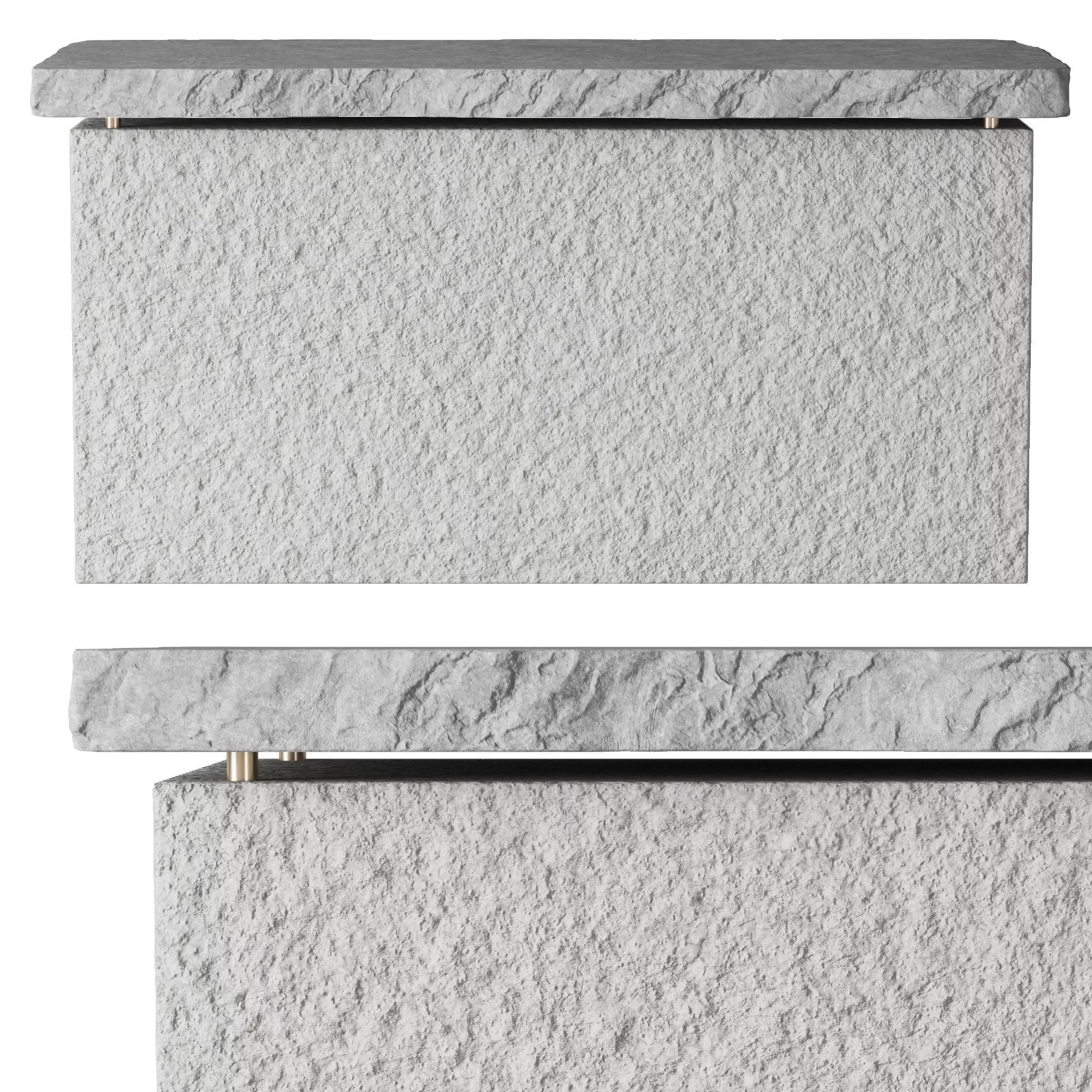 Stone table island 3D model_0