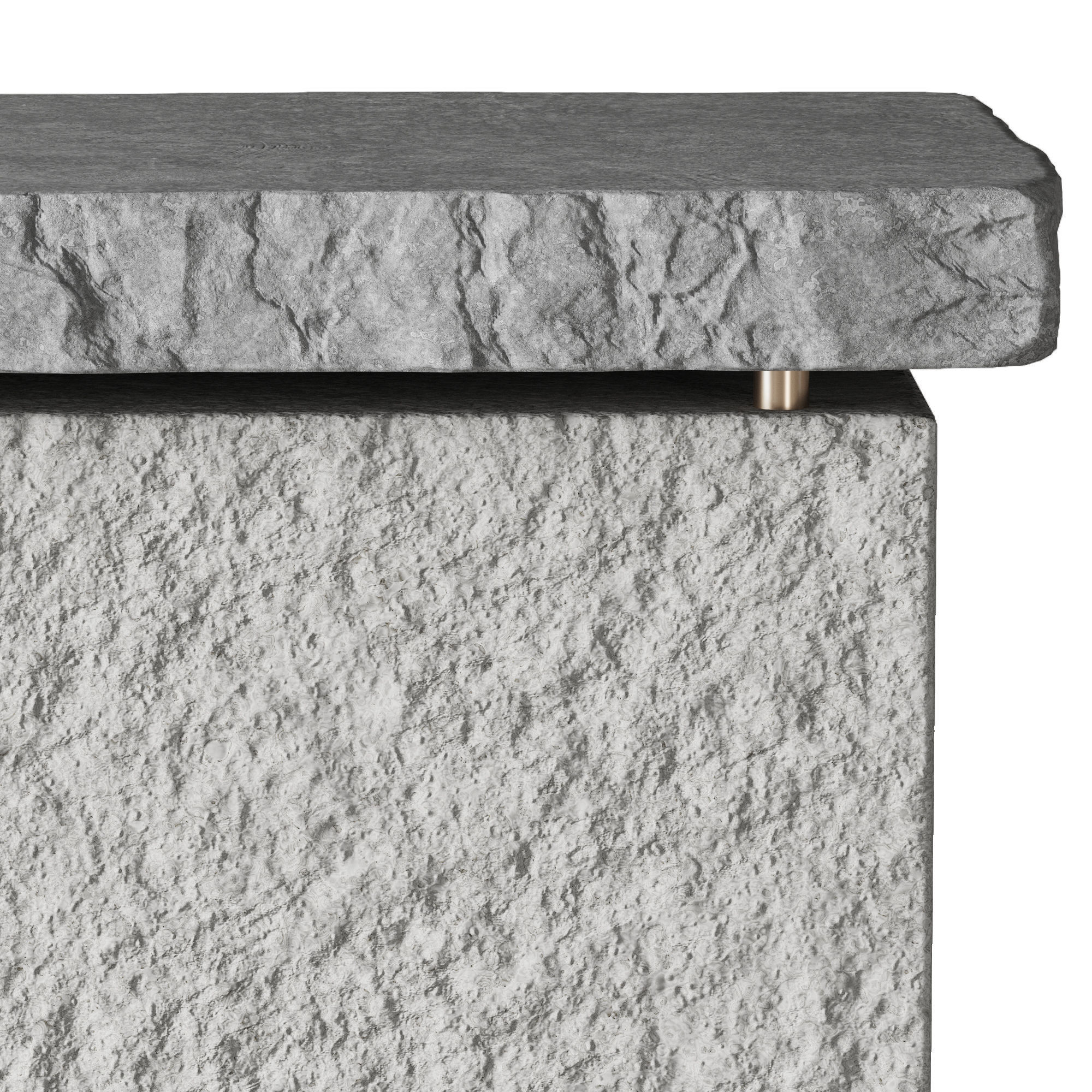 Stone table island 3D model_10