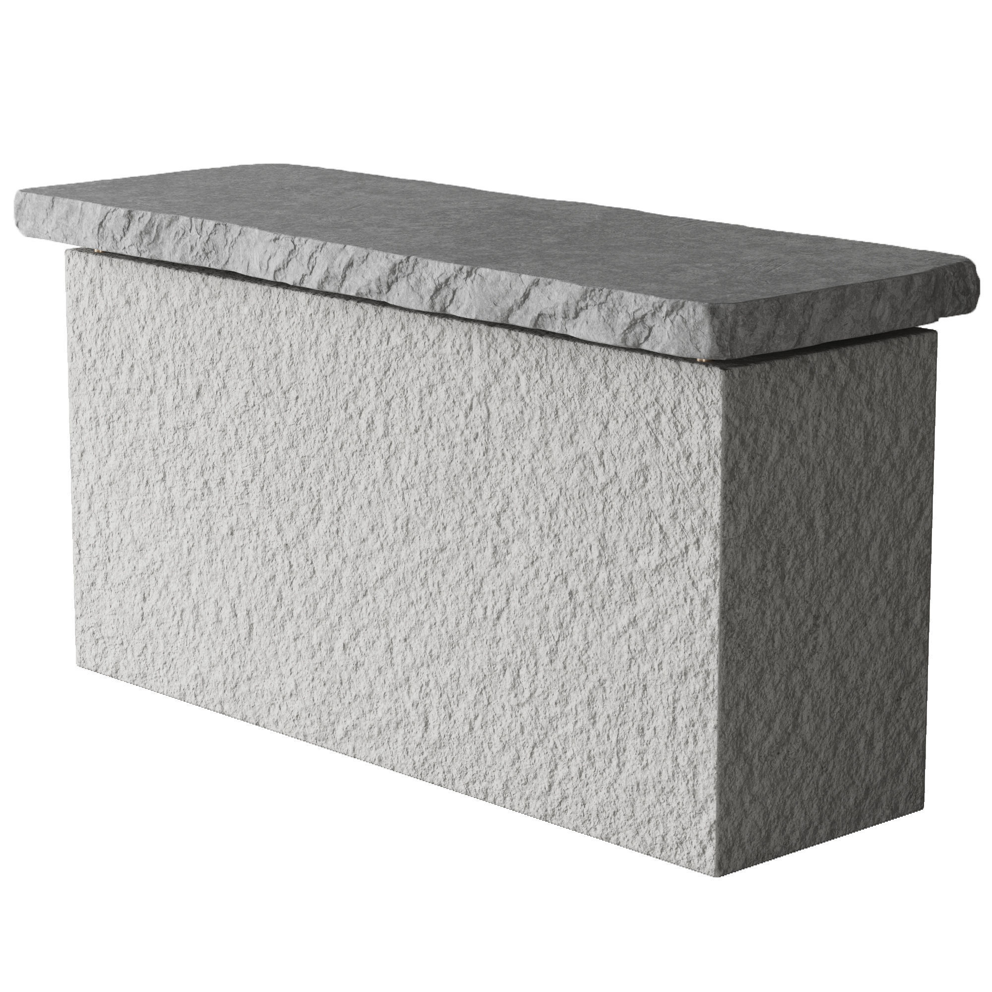 Stone table island 3D model_1