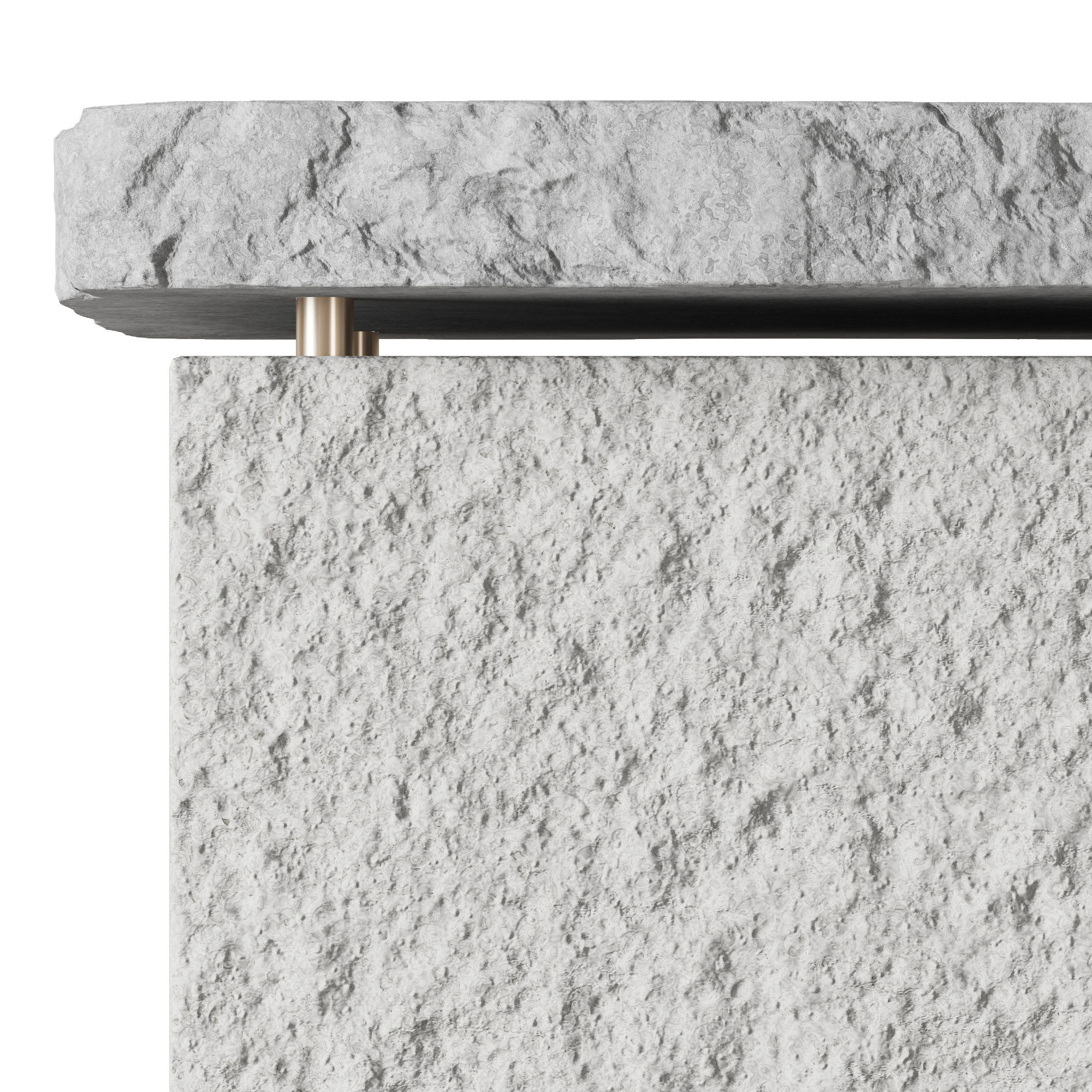 Stone table island 3D model_3