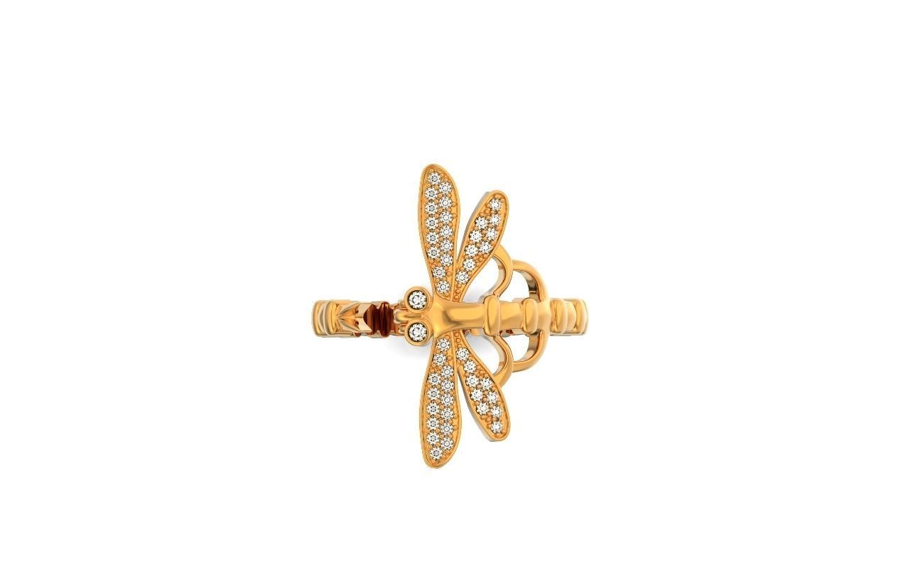 dragonfly ring adjustable size 665 3D print model_15