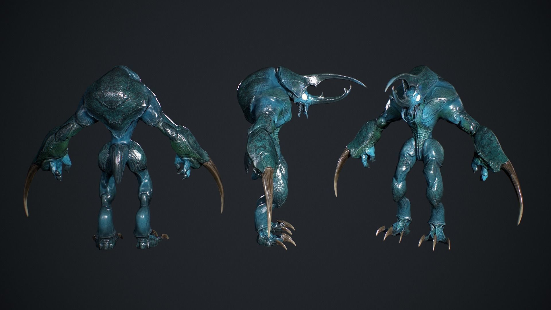 Bug Creature 3 Low-poly 3D model_9