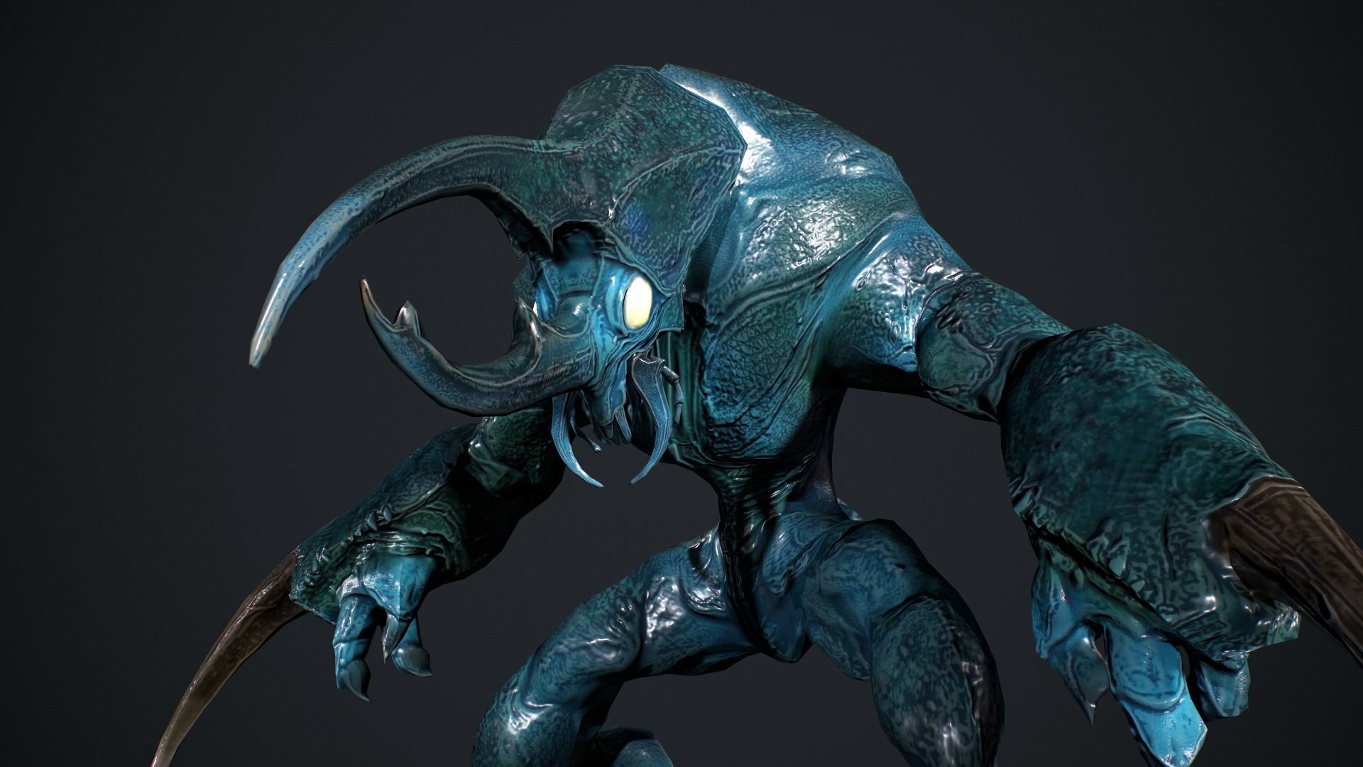 Bug Creature 3 Low-poly 3D model_19