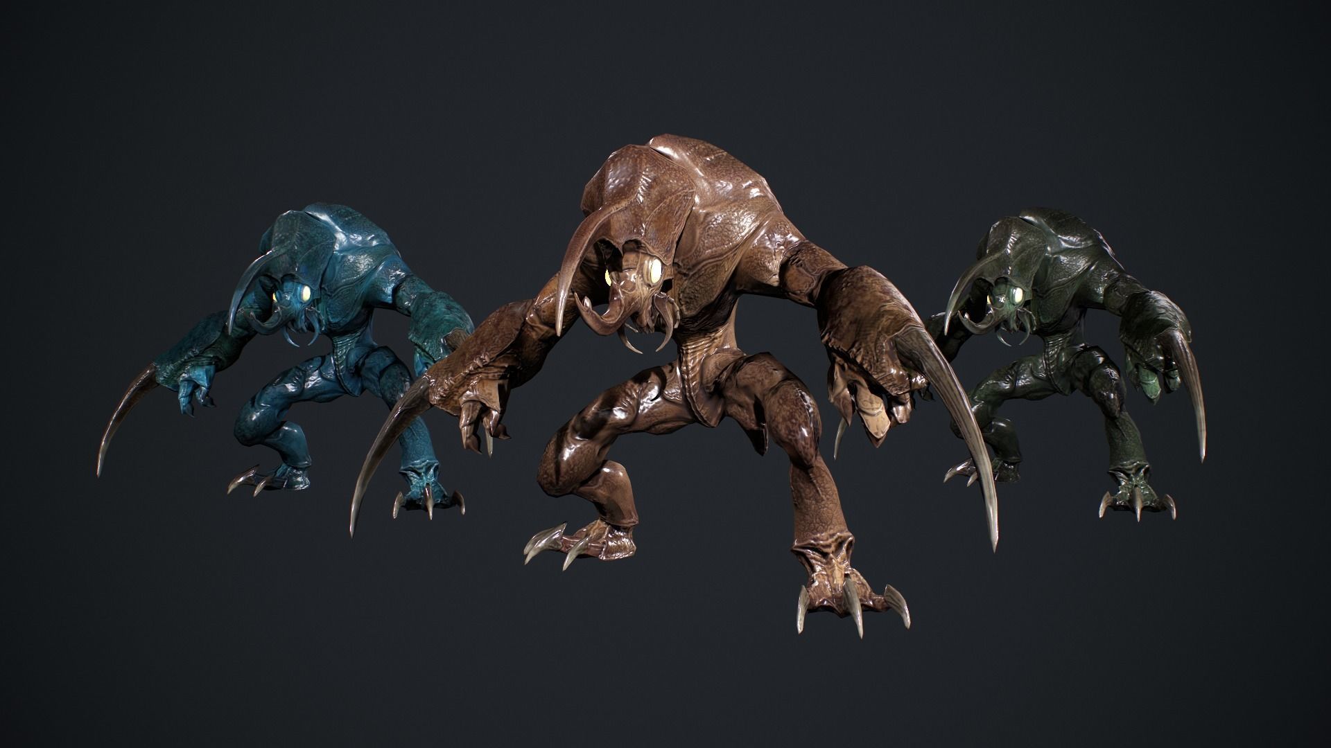 Bug Creature 3 Low-poly 3D model_6