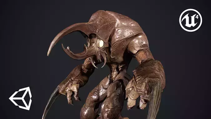 Bug Creature 3 Low-poly 3D model