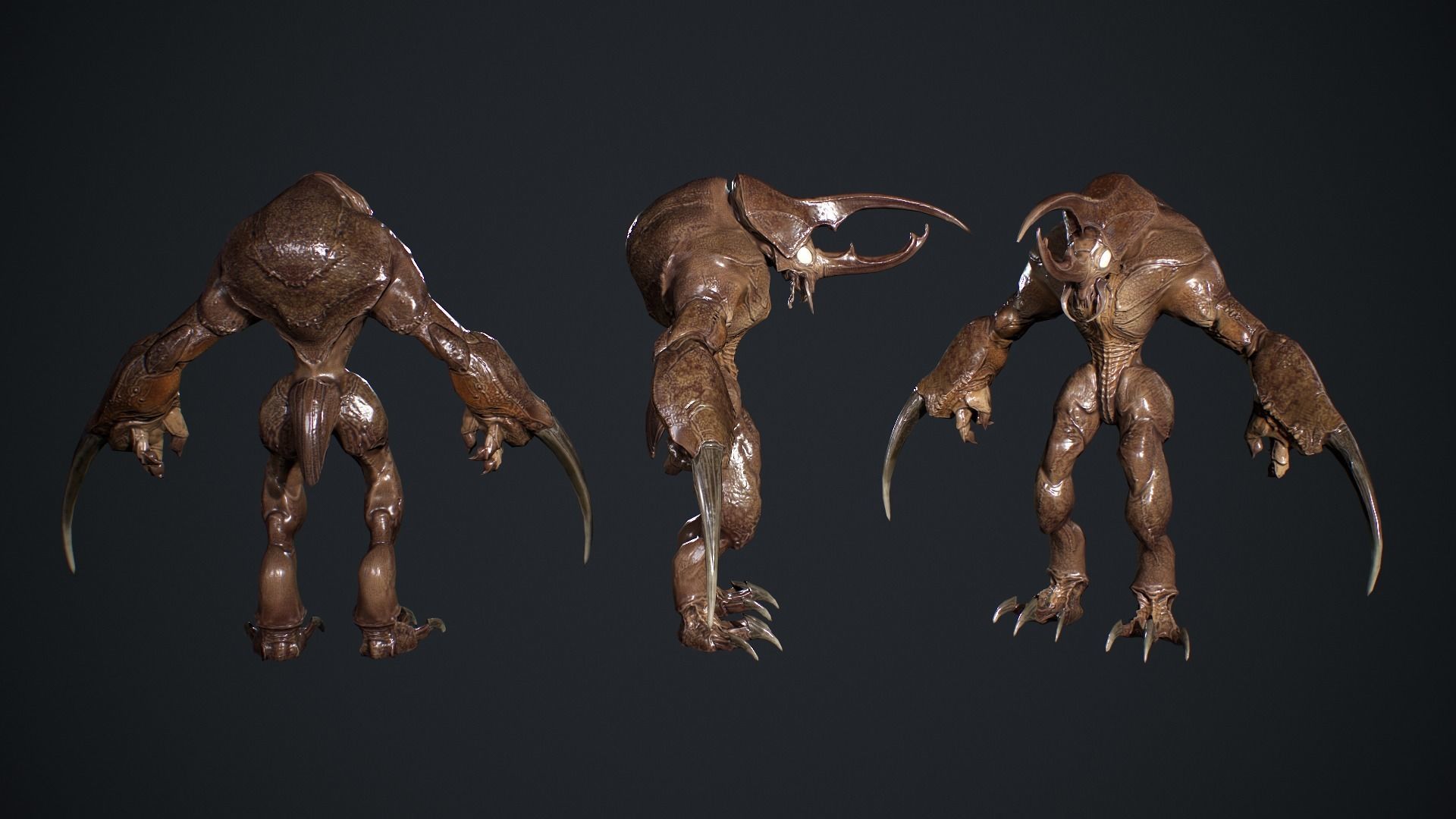 Bug Creature 3 Low-poly 3D model_7