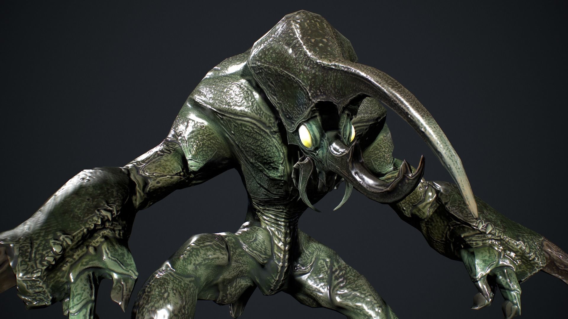 Bug Creature 3 Low-poly 3D model_15