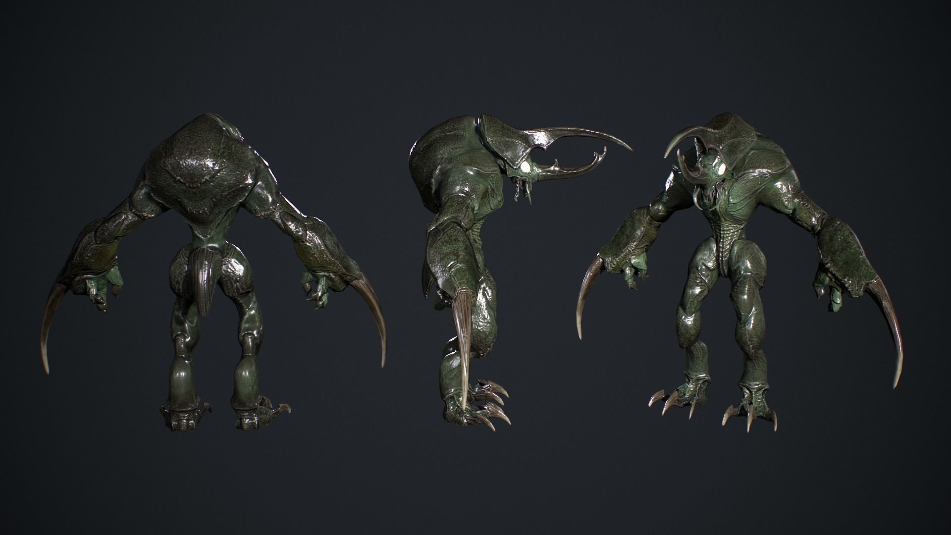 Bug Creature 3 Low-poly 3D model_8
