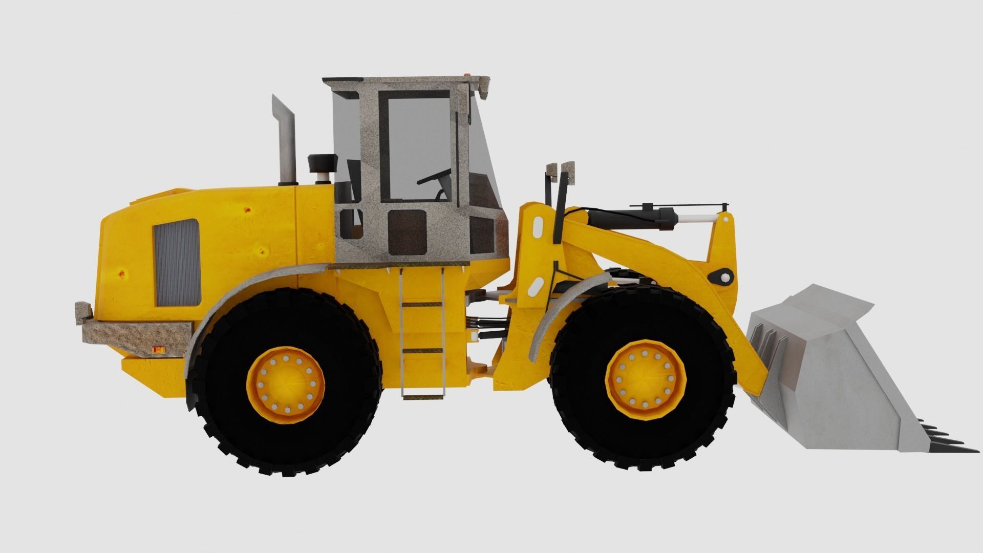 Loader wheel Low-poly 3D model_8