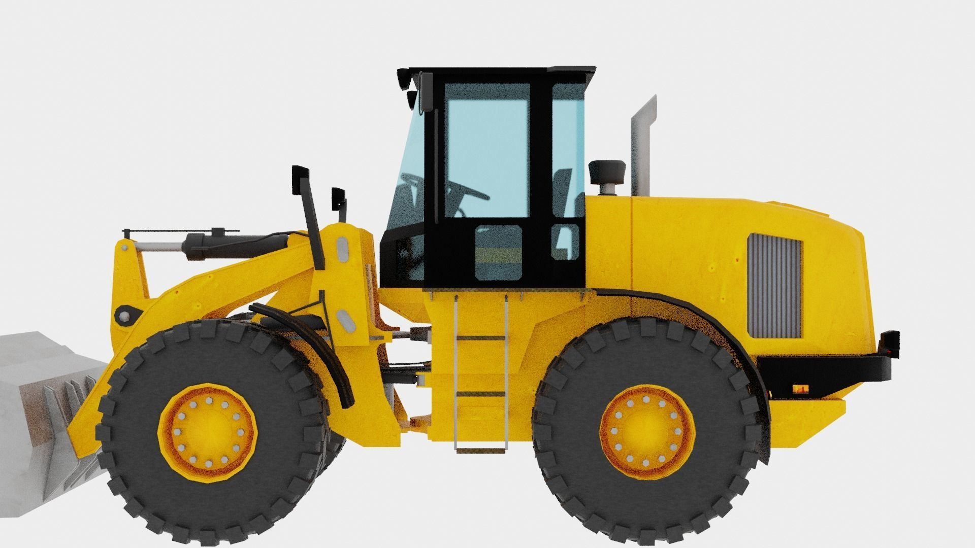 Loader wheel Low-poly 3D model_17