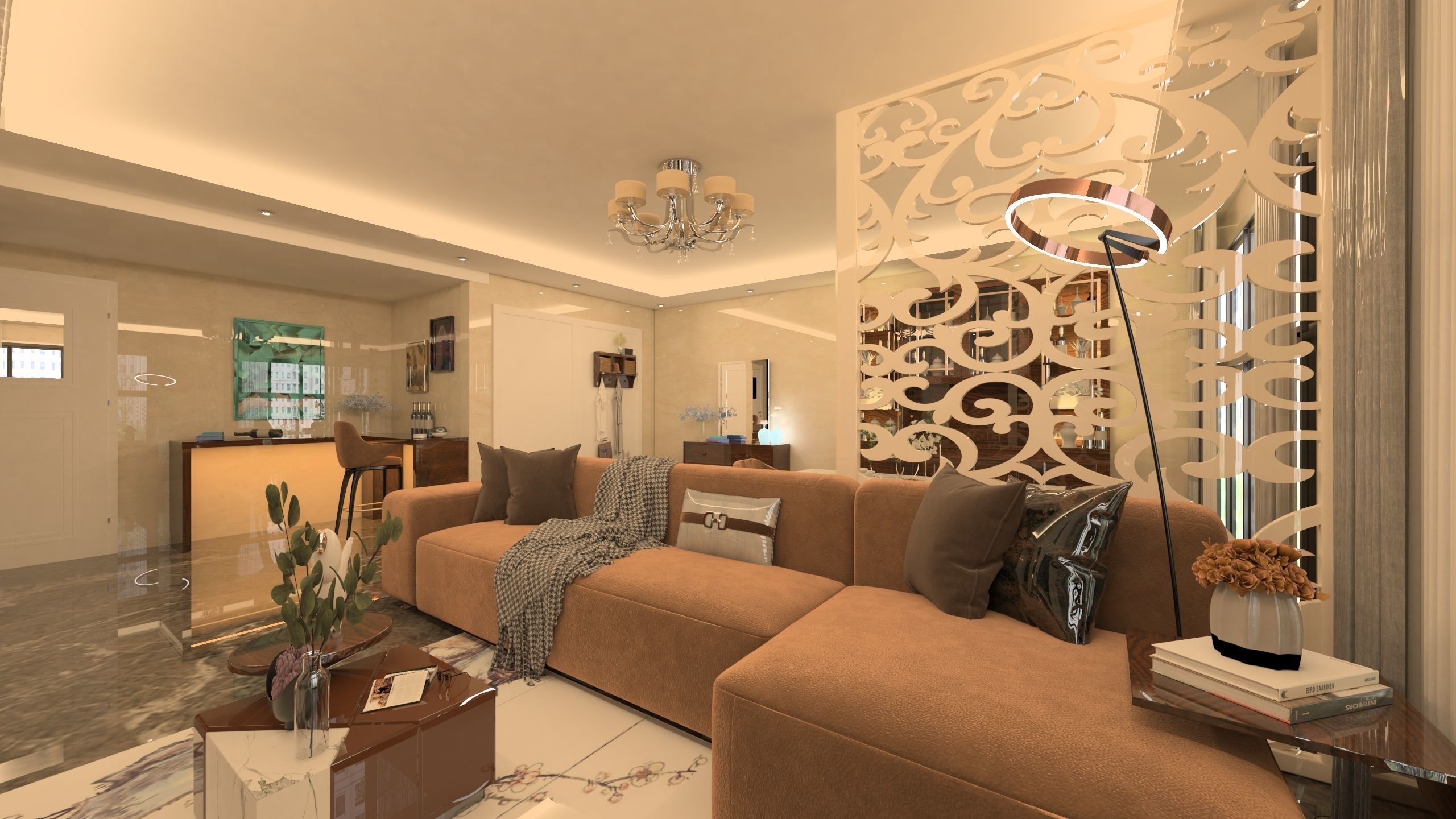 Living room 3D model_2