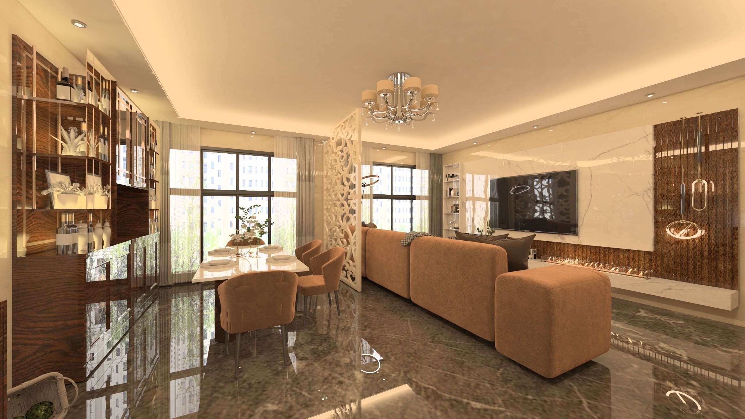 Living room 3D model_4