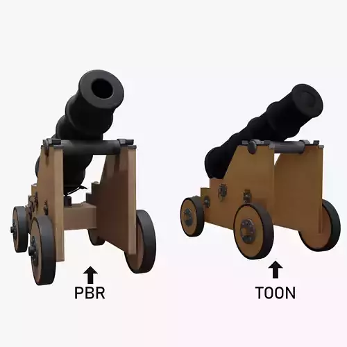 CANNONBALL - PBR - TOON Low-poly 3D model