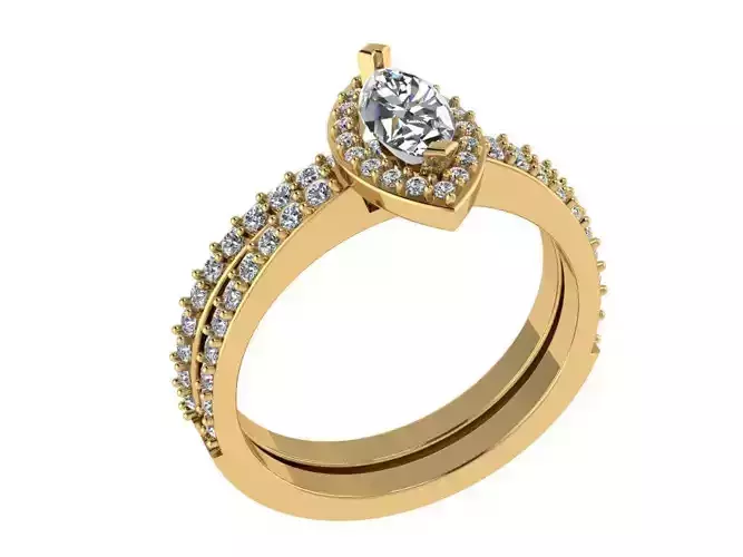 Ring433 marquise diamond engagement ring gold