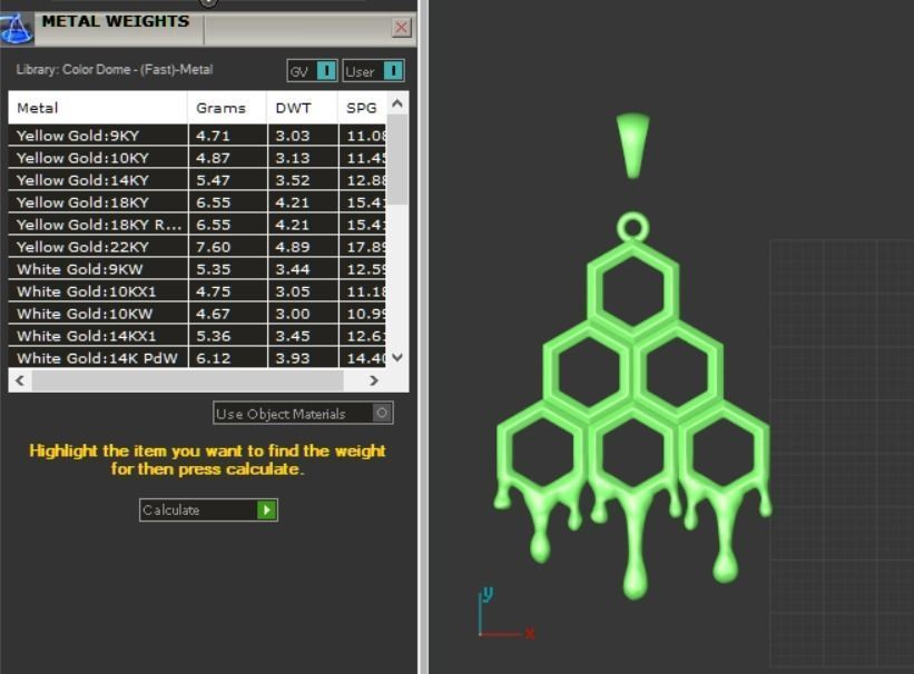 Pendant Honeycomb Honey Bees 3D print model_2
