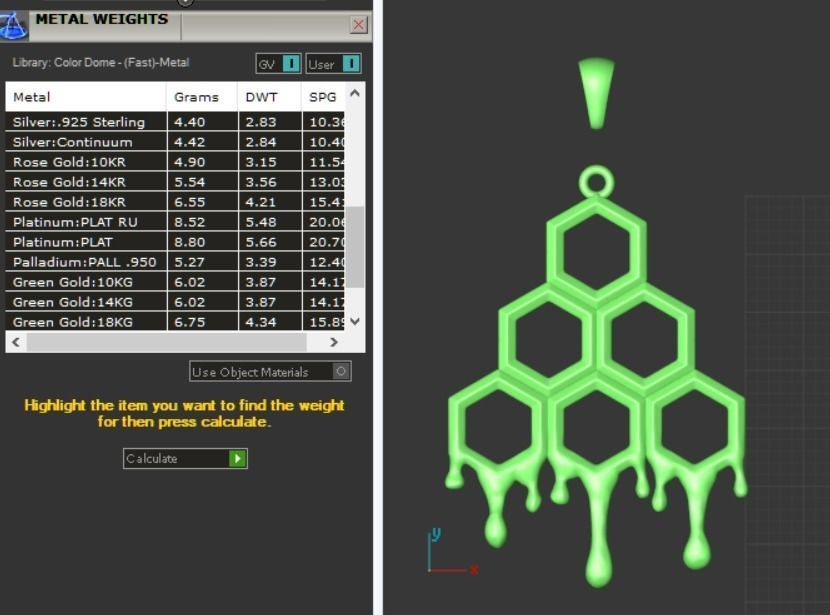Pendant Honeycomb Honey Bees 3D print model_3