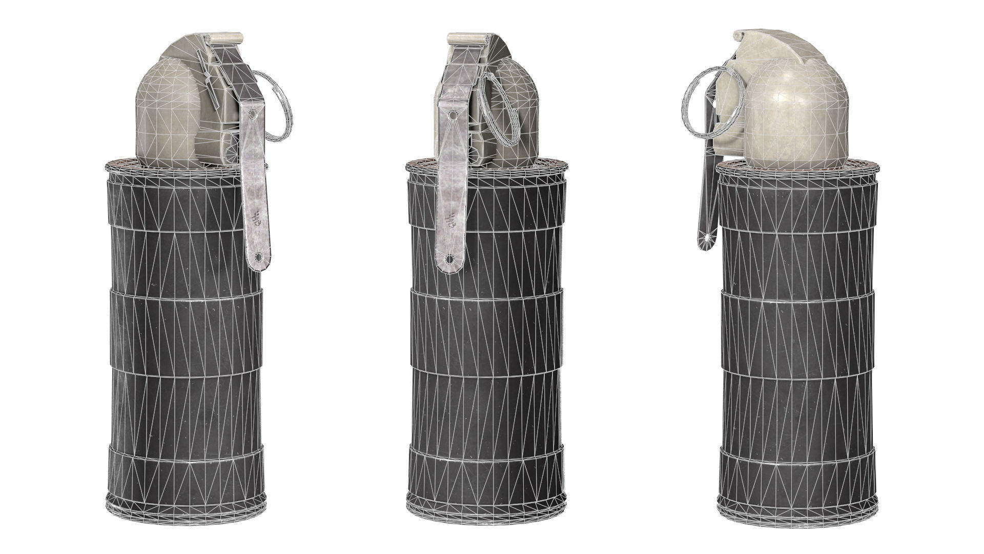 MILITARY Game Ready Soviet GRD Smoke Grenade Low-poly 3D model_4