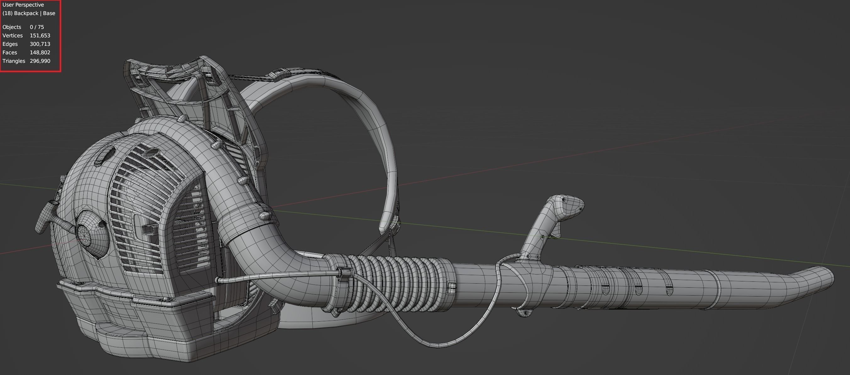 Stihl BR600 Backpack Blower 3D model_6