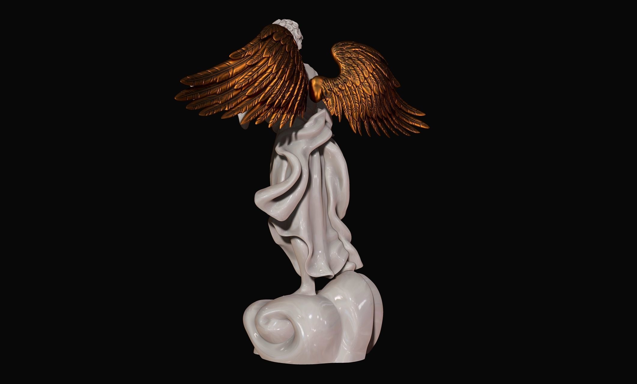 Uriel Archangel - Metal - Wood - CNC Rounting and 3D print model_9