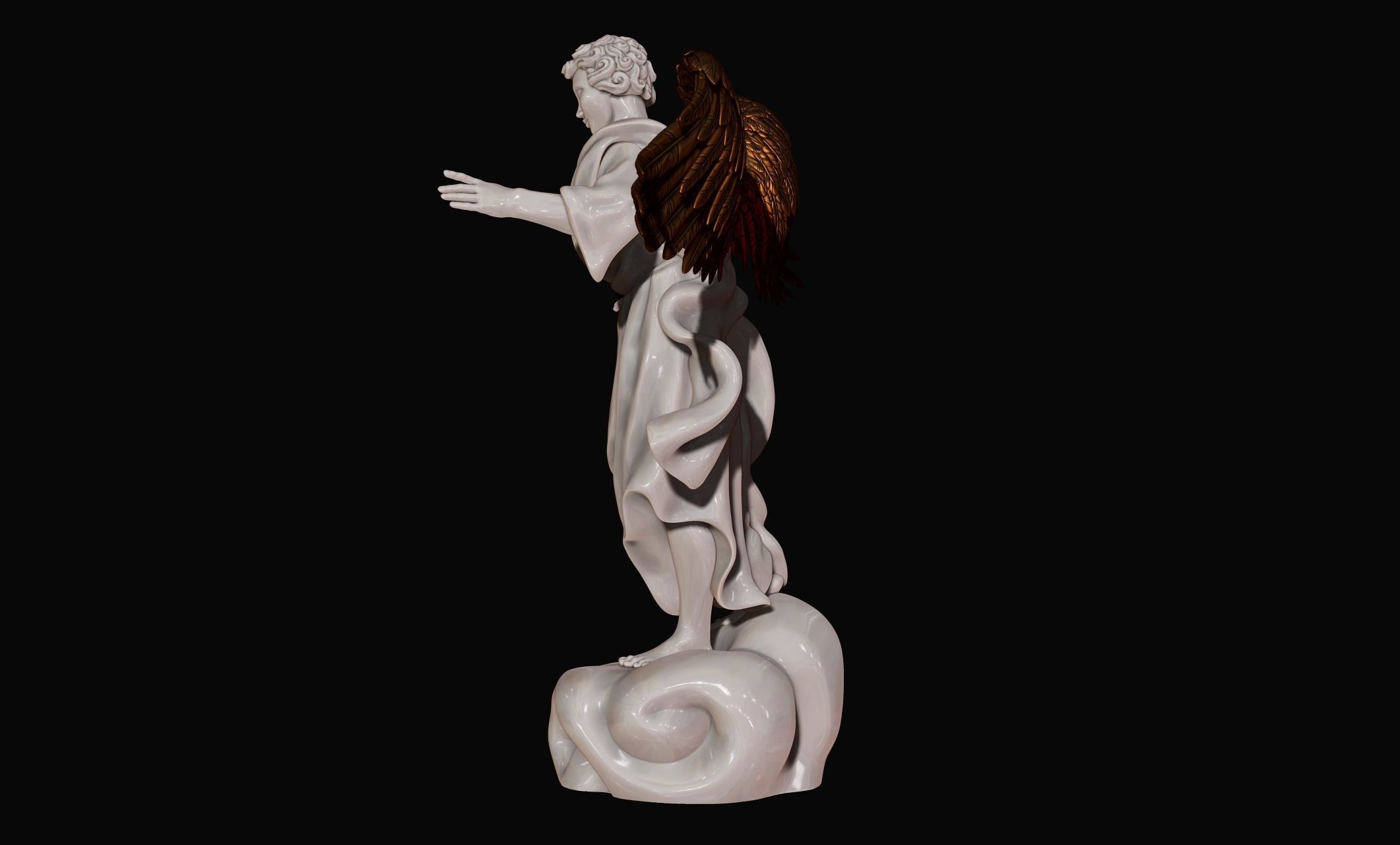 Uriel Archangel - Metal - Wood - CNC Rounting and 3D print model_10