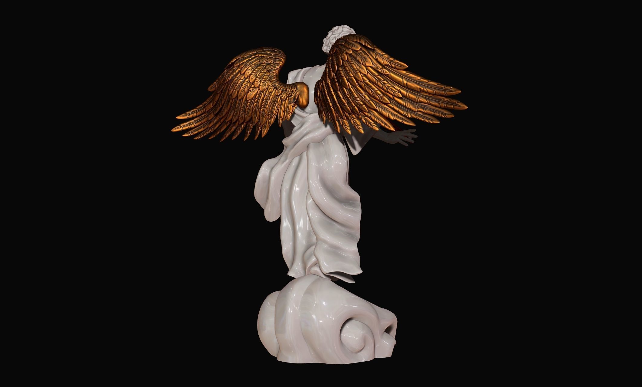 Uriel Archangel - Metal - Wood - CNC Rounting and 3D print model_3