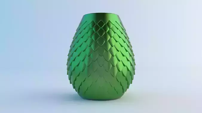 Vase with dragon scale pattern 3D print model Vase with dragon scale pattern 3D print model