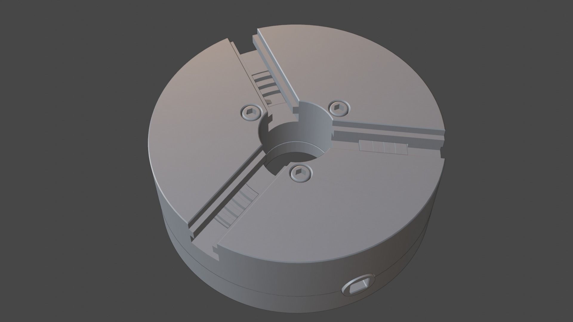 Three jaw chuck Free 3D print model_13