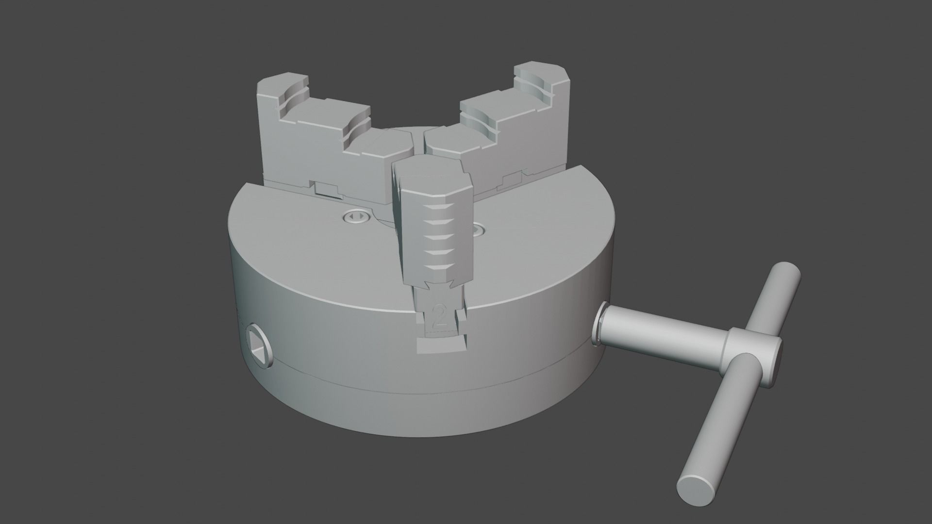 Three jaw chuck Free 3D print model_2
