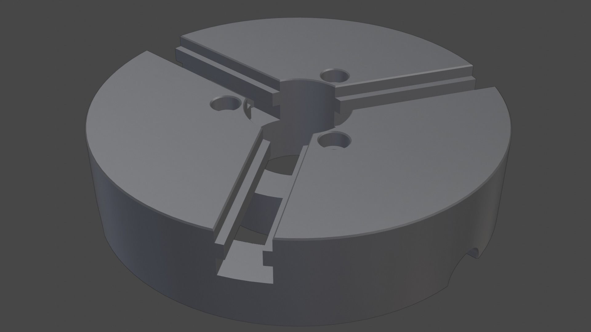 Three jaw chuck Free 3D print model_8