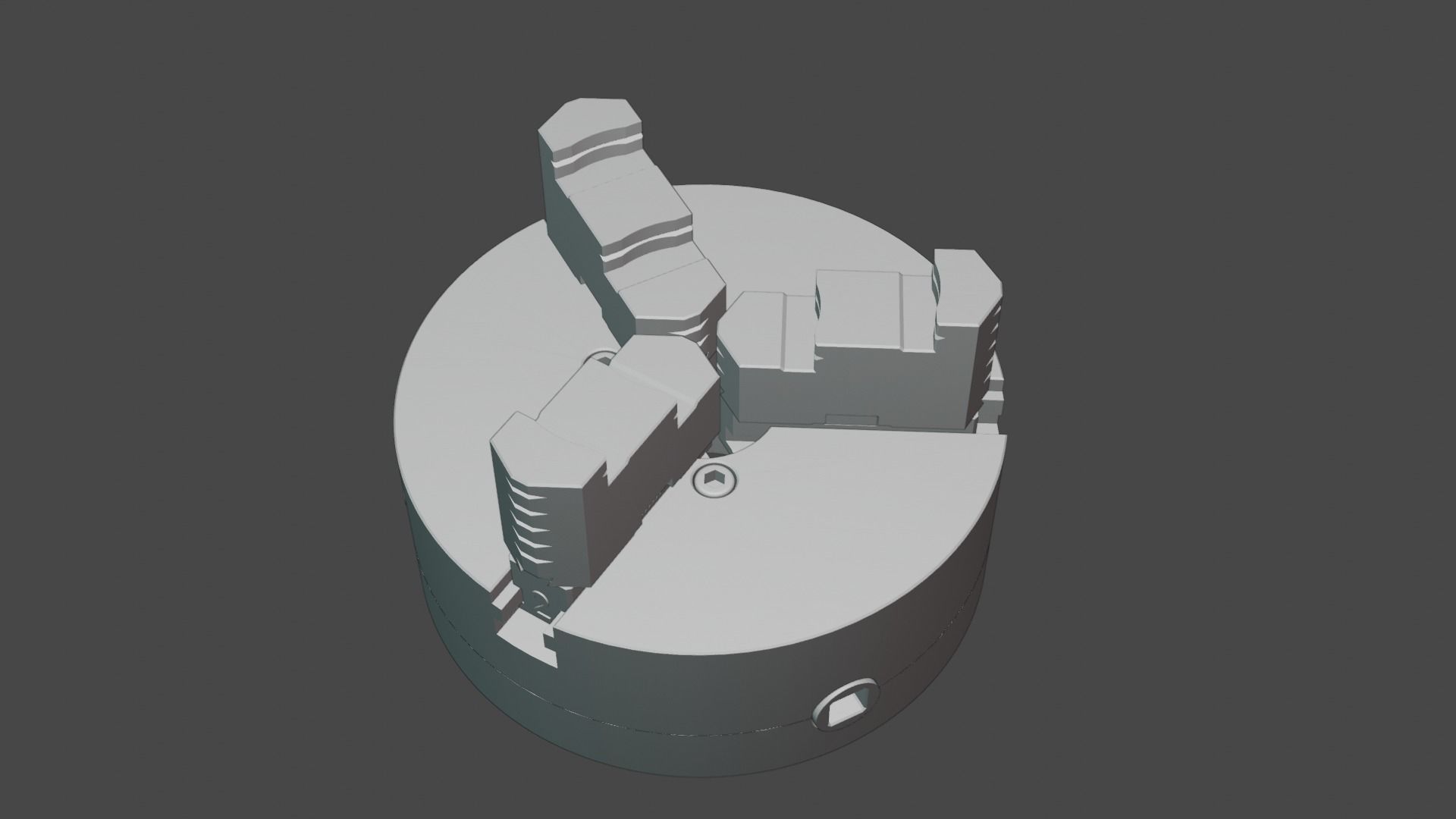 Three jaw chuck Free 3D print model_6